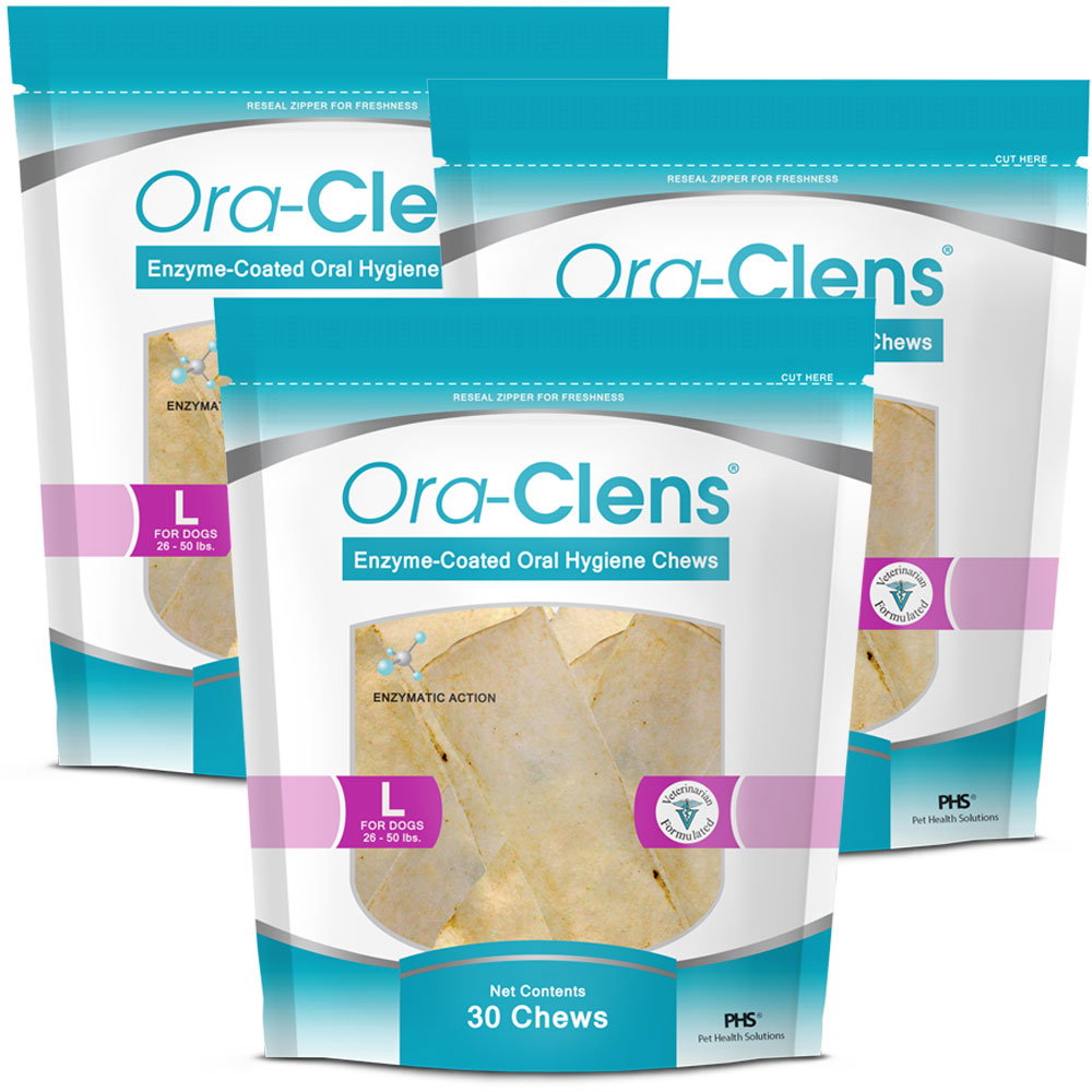 Image of 3-PACK Ora-Clens Oral Hygiene Chews Large (90 Chews)