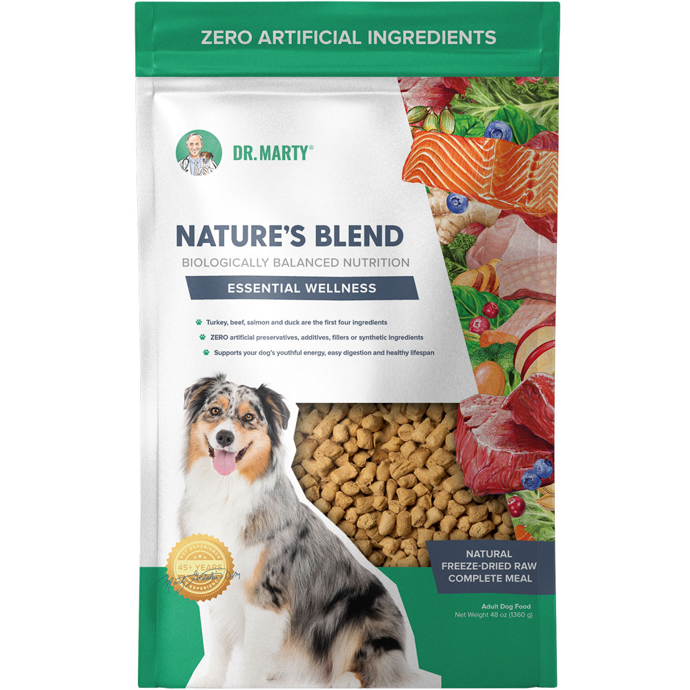 Image of Dr. Marty Nature's Blend Freeze Dried Raw Dog Food Essential Wellness, 48 oz.