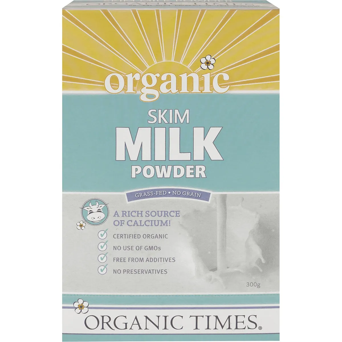 Image of CLEARANCE Organic Times Certified Organic Skim Milk Powder 300g