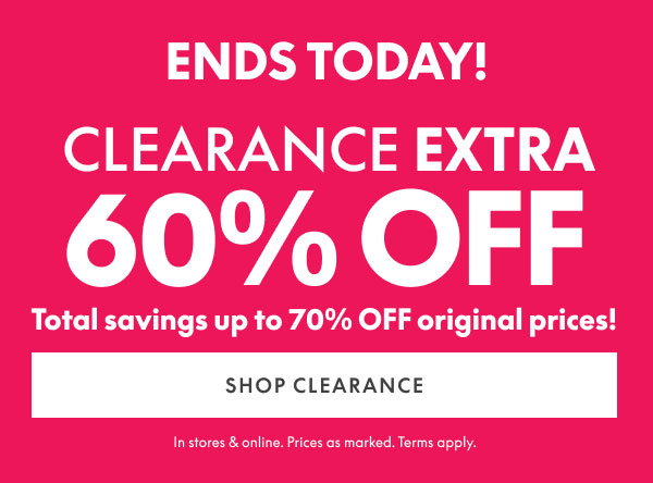 60% Off Clearance
