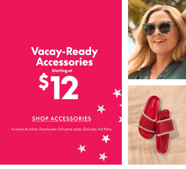 Accessories starting at $12