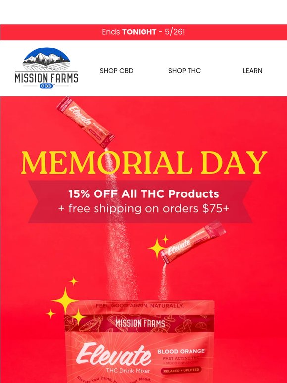 Final Hours: 15% Off THC
