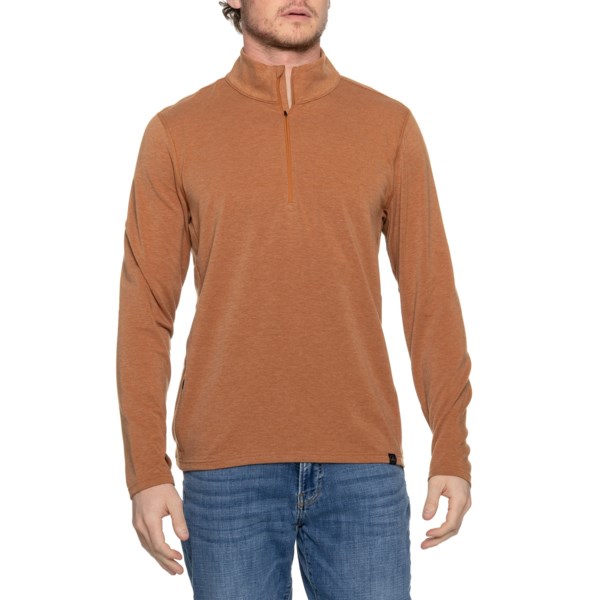 prAna Altitude Tracker II Shirt for Men | Clay | Size Medium | Wicking Fabric | Moisture Wicking