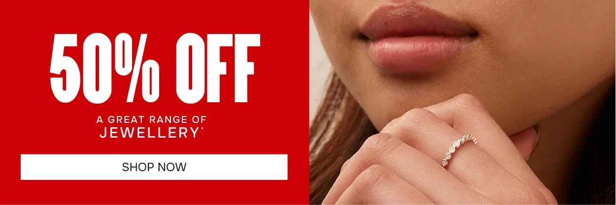 50% Off A Great Range of Jewellery*