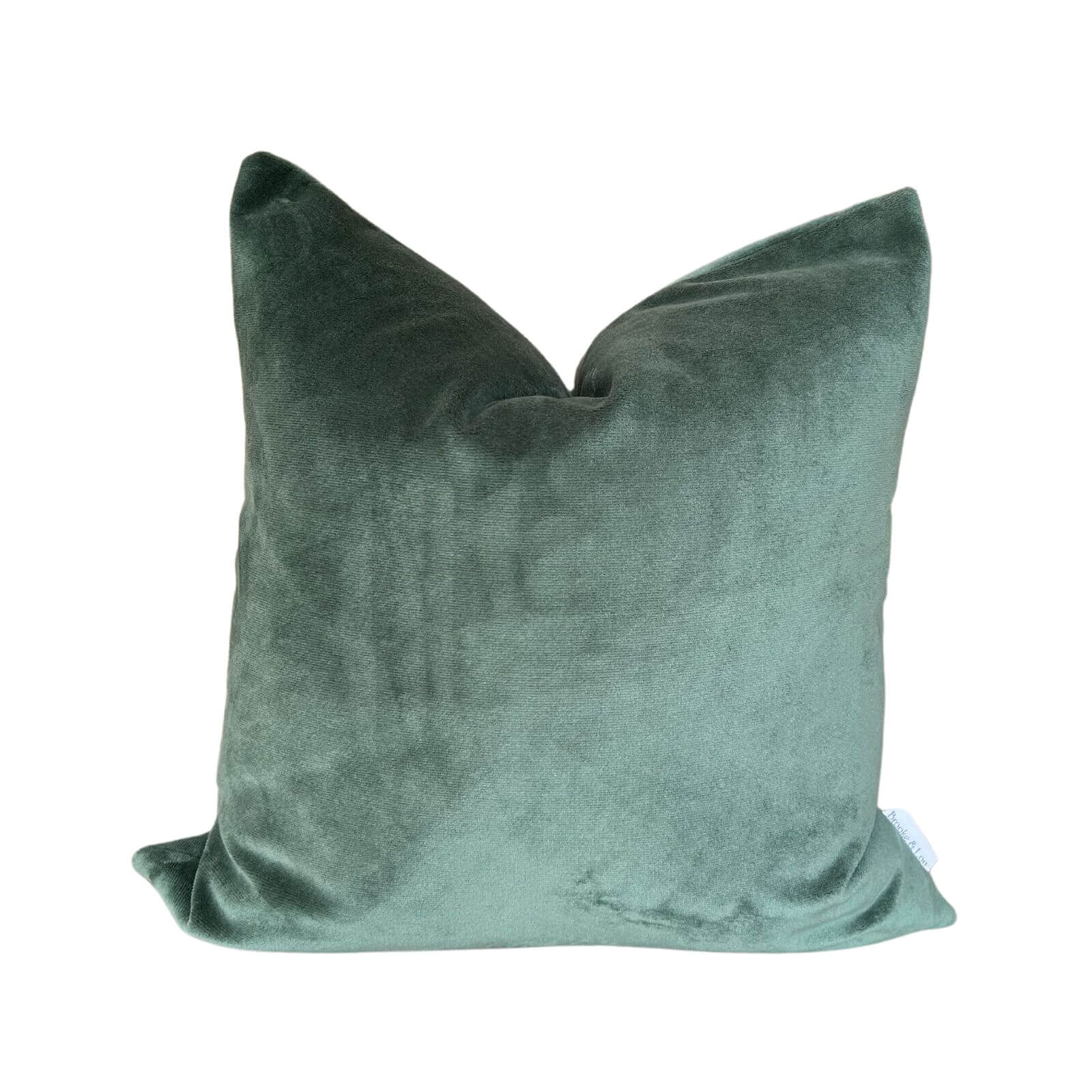 Image of Velvet Pillow in Soft Emerald