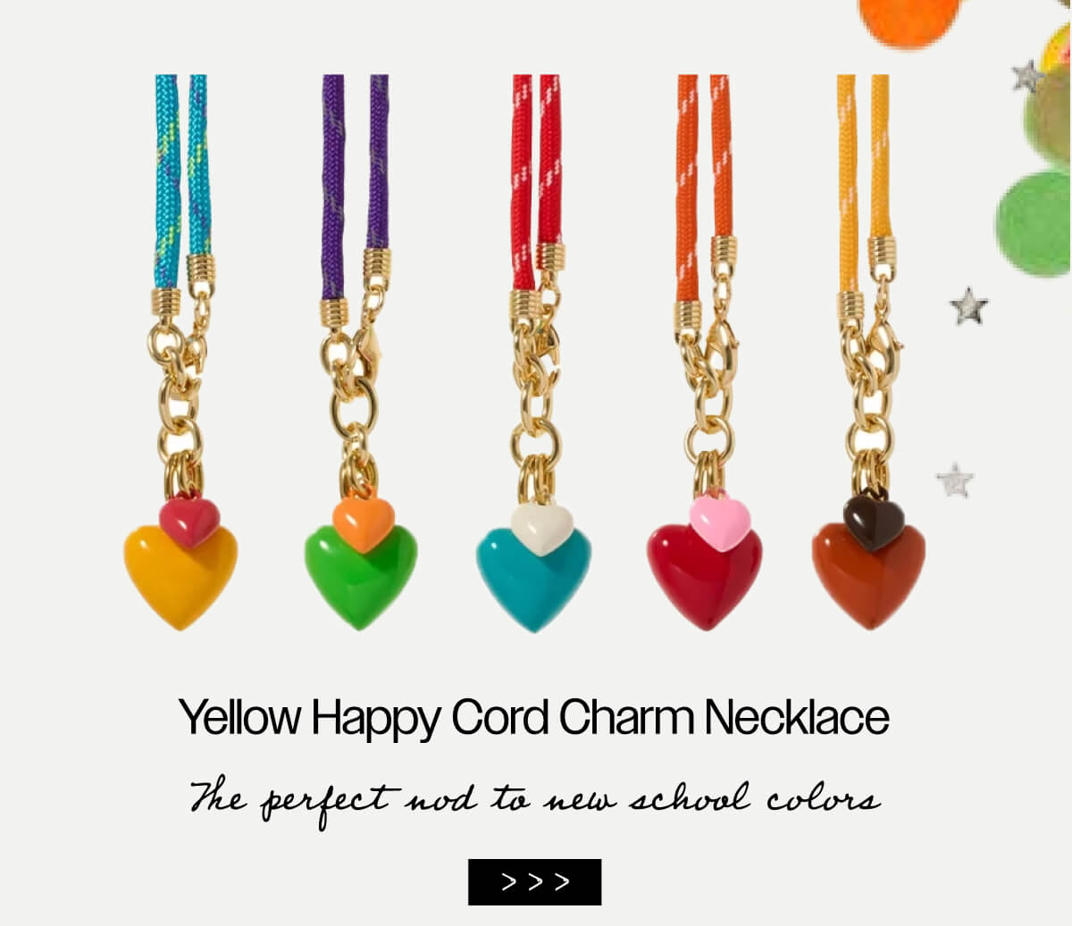 Happy Cord Charm Necklace - Shop Now