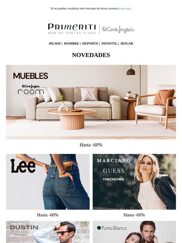 El Corte Inglés room, Lee, Guess y Dustin
