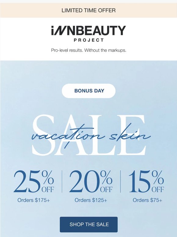 Surprise! One More Day to Save Up to 25% Off
