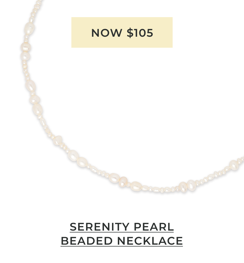 Serenity Pearl Beaded Necklace in Gold