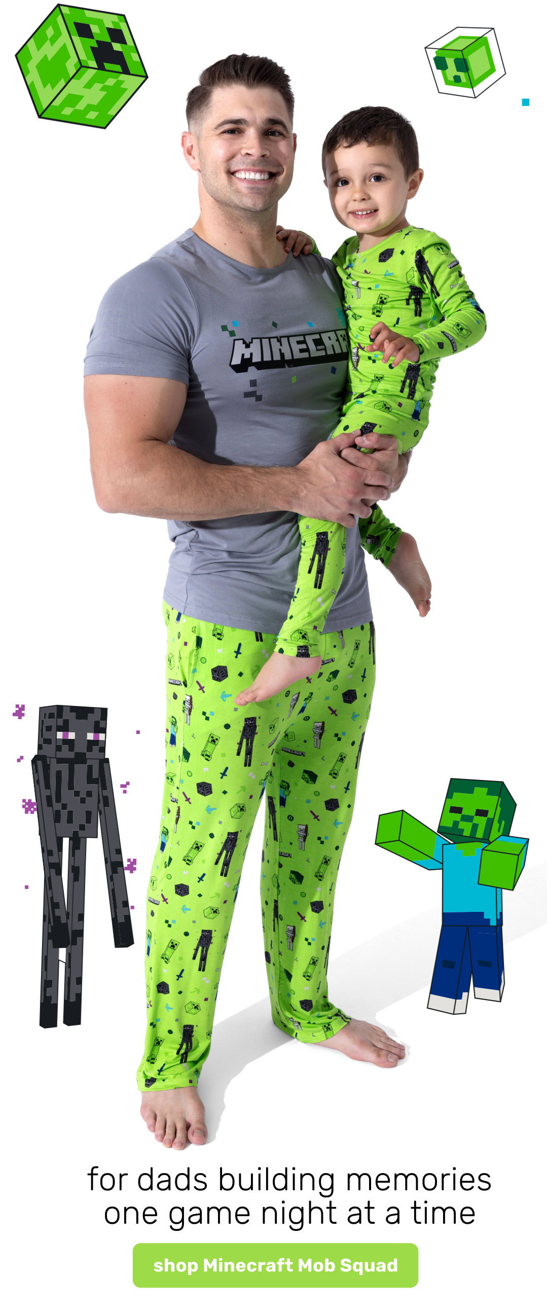 minecraft mob squads daddy and me matching