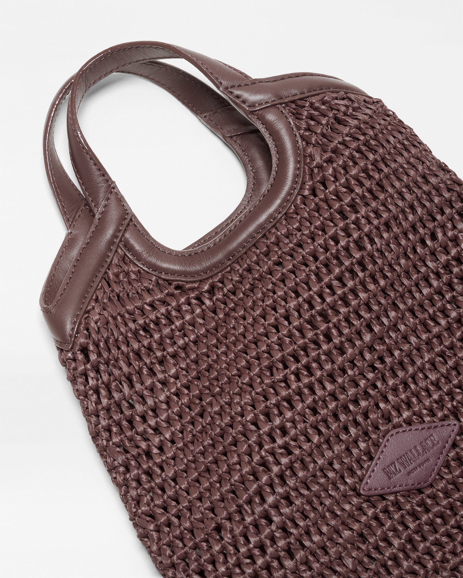 Shop the Brown Crochet Mini Georgica Tote bag