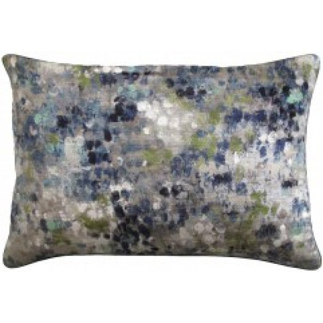 Painted Velvet Turquoise 14 x 20 in Pillow