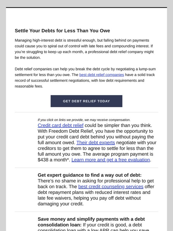 Break Free From the Cycle of High-Interest Debt