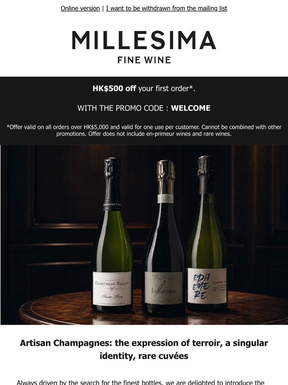 New Arrivals Artisan Champagnes: rare and authentic bottles