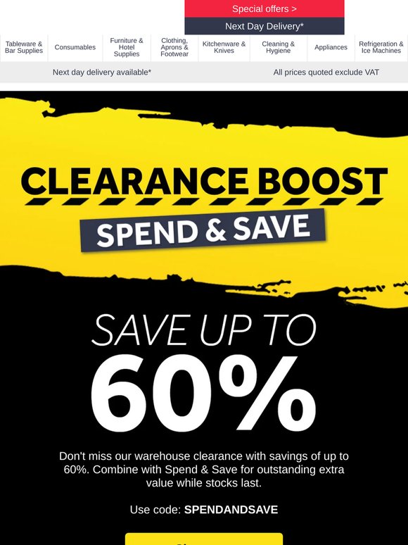Clearance savings just got even better
