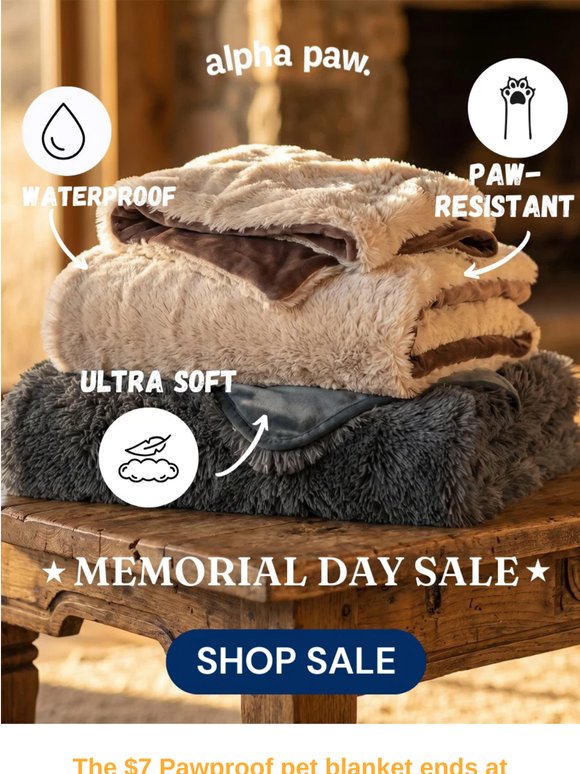 🚨 Last call: Pet blankets as low as $7