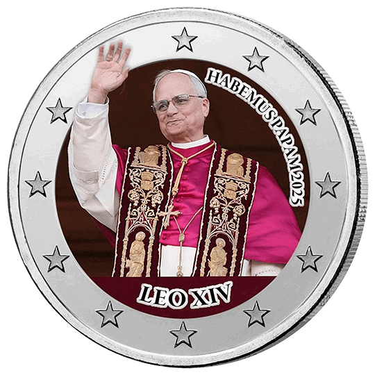 Zur Zwei-Euro-Erinnerungsmünze »Papst Leo XIV.« 