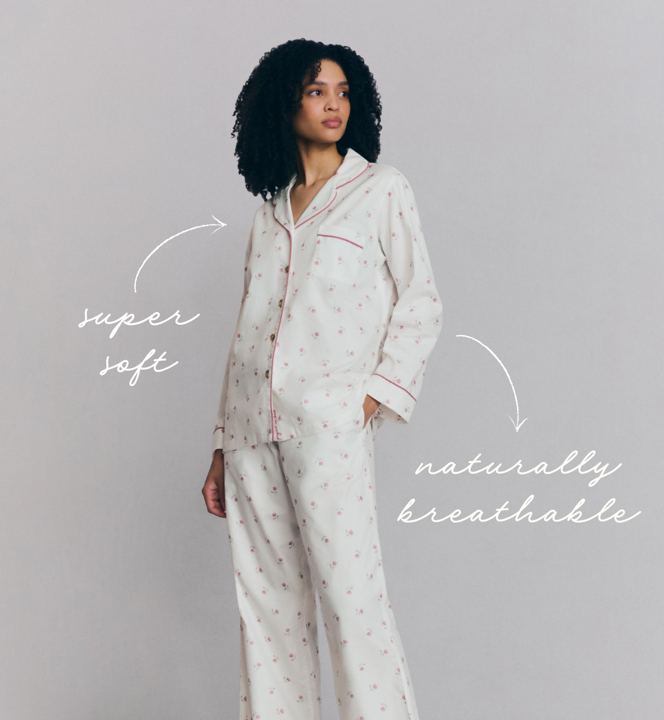 Pearl Posy Bud Cotton Pants Set