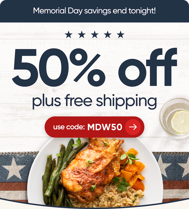 save 50% on your first order with code MDW50