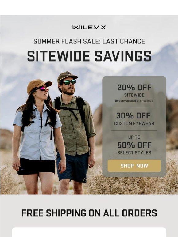 Final hours for Sitewide Savings