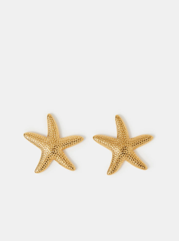 Stainless Steel Starfish Stud Earrings