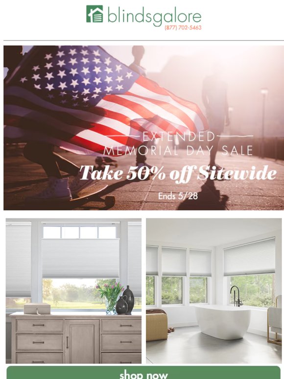 Memorial Day Sale Extended