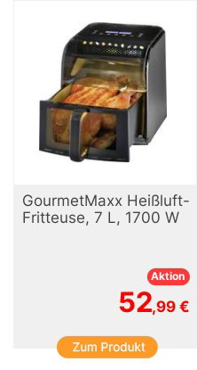 GourmetMaxx HeiluftFritteuse 7l 1700W