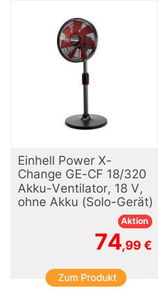 Einhell GECF 18320 P LiSolo AkkuVentilator