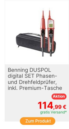 Benning DUSPOL digital SET Phasen und Drehfeldprfer