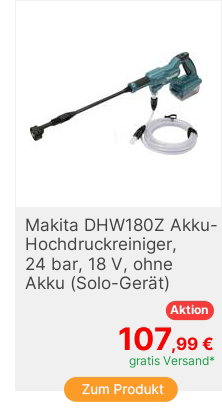 Makita DHW180Z AkkuHochdruckreiniger