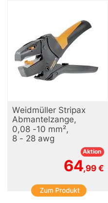 Weidmller Stripax 9005000000 Abmantelzange 008 bis 10mm 8 bis 28 awg