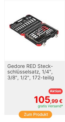 Gedore RED R45603172 Steckschlsselsatz 14 38 12 172teilig 3300058