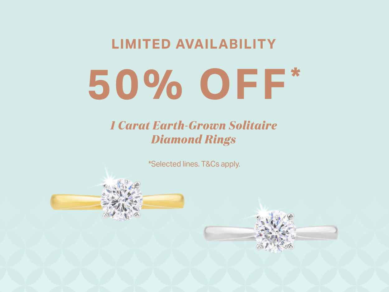 50% OFF 1CT EARTH-GROWN DIAMOND RINGS