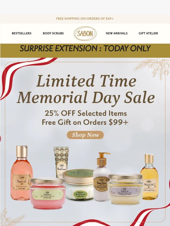 25% OFF Sitewide EXTENDED, today only! 💃