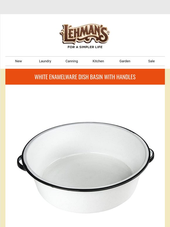 BACK IN STOCK! WHITE ENAMELWARE DISH BASIN - Supplies Are Limited! 😳