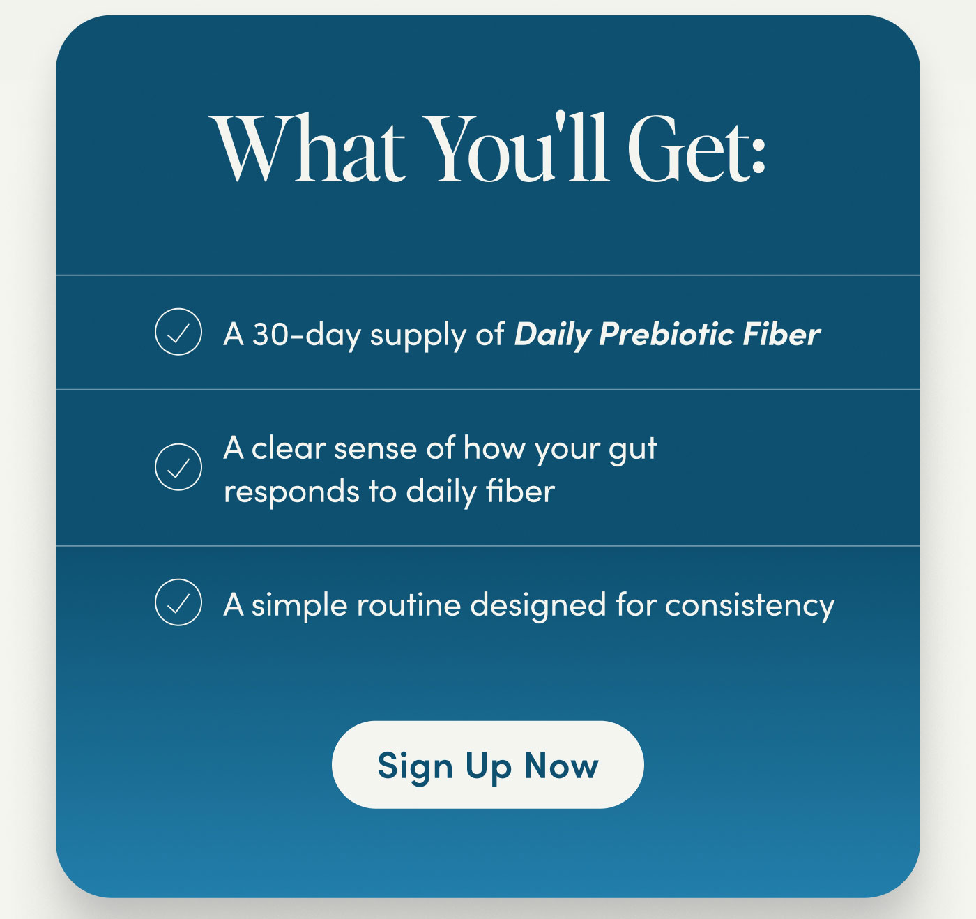 What You'll Get: | Sign Up Now