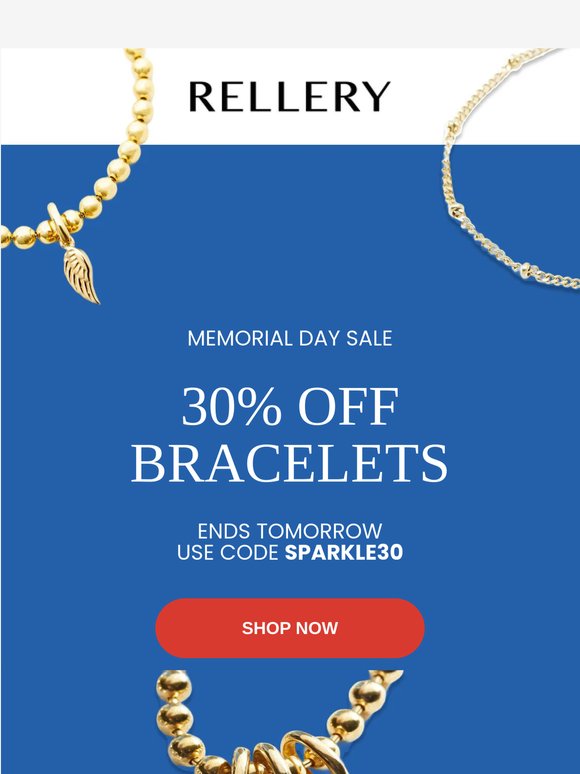 TWO DAYS ONLY: 30% OFF BRACELETS