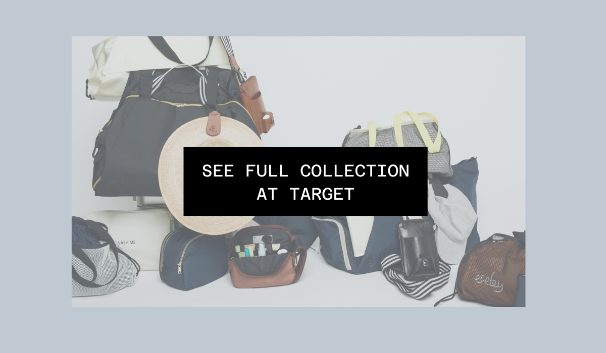 Now at Target Why it just works  Folds into itself (until you need it) Built-in pouch + phone pocket 4 outer pockets for the small stuff Lightweight, durable, recycled nylon Available in 3 color combos TAP TO SHOP SEE FULL COLLECTION AT TARGET 