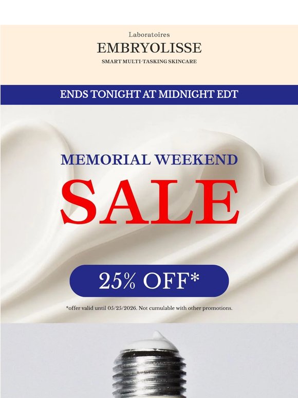 🚨 LAST DAY 25% Off Sitewide | Memorial Day Weekend