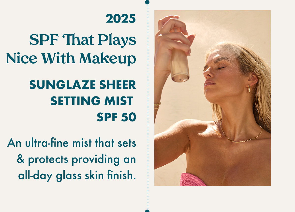 Sunglaze Sheer Setting Mist Sunscreen SPF 50
