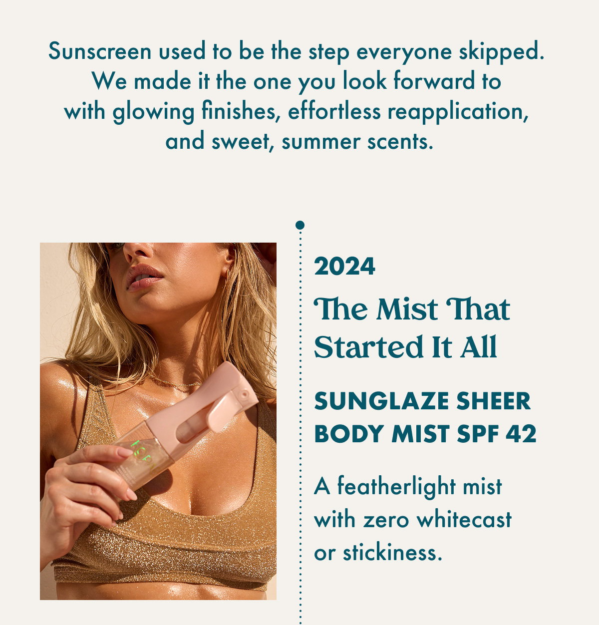 Sunglaze Sheer Body Mist Sunscreen SPF 42