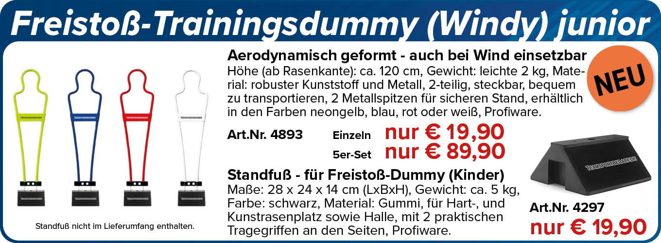 NEU! FreistoßTrainingsdummy (Windy) junior