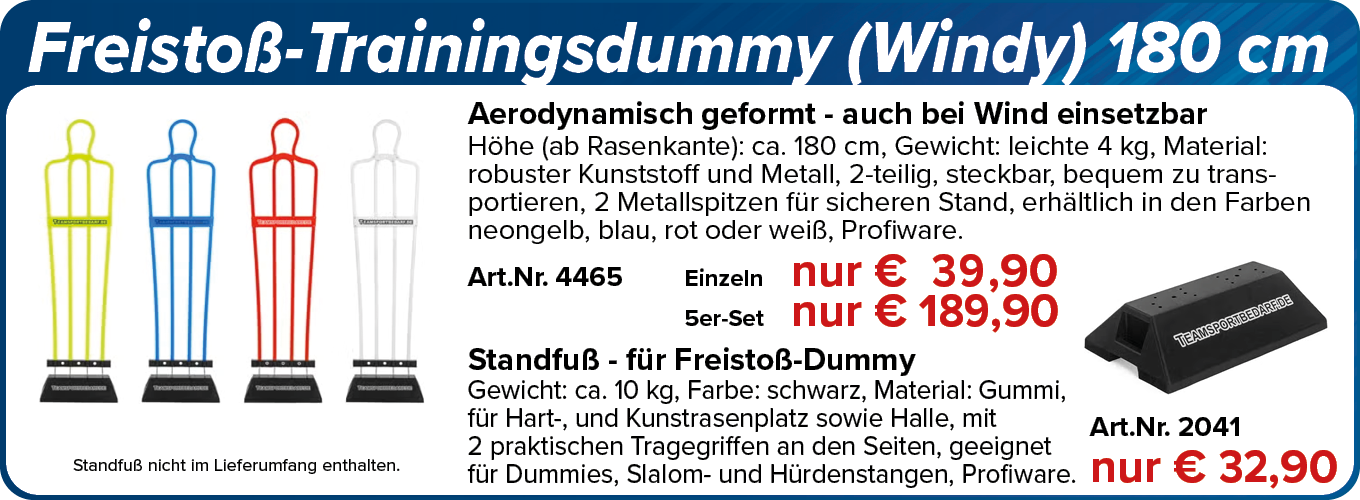 Freistoß-Trainingsdummy (Windy) 180 cm