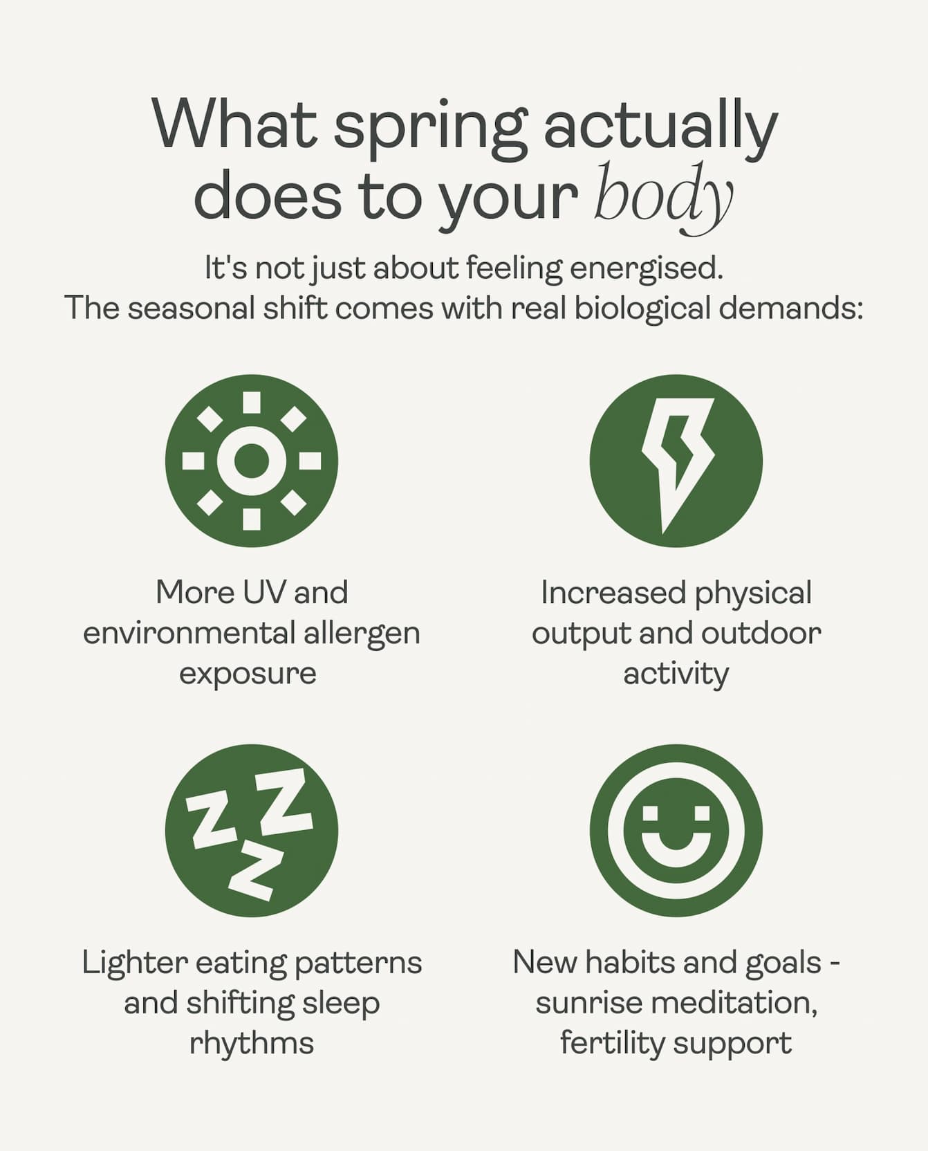 What spring actually does to your body 