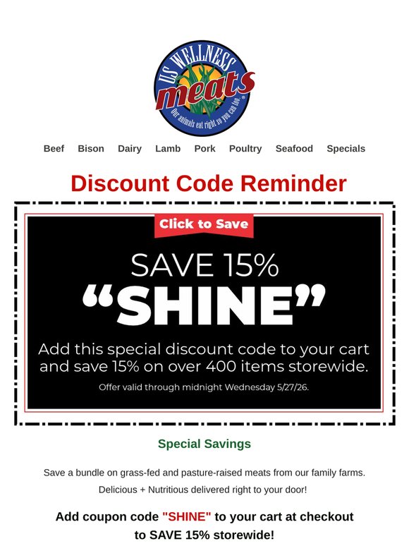 Unlock 15% Off Delicious Meats Now! Savings End Soon!