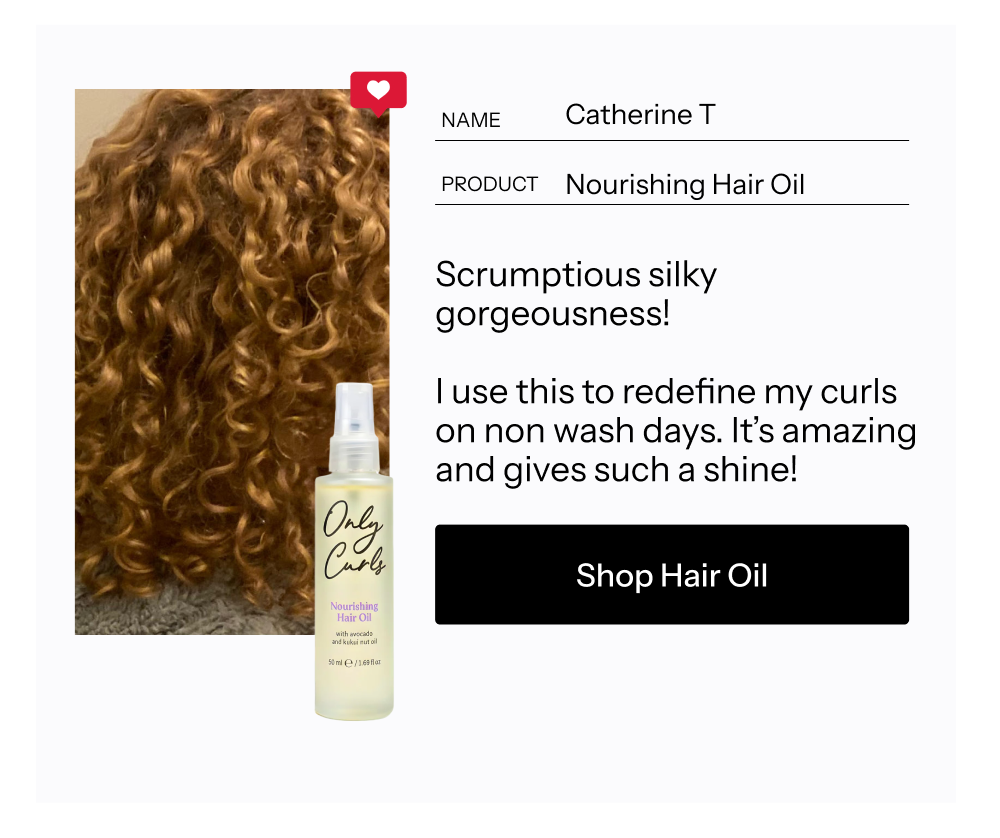 Nourish your curls with this lightweight, multi-tasking hair oil.