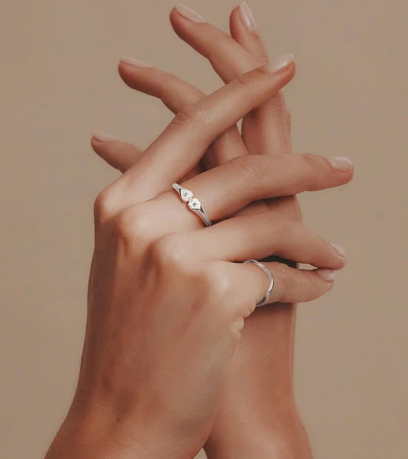 Heart Connection Ring - Silver