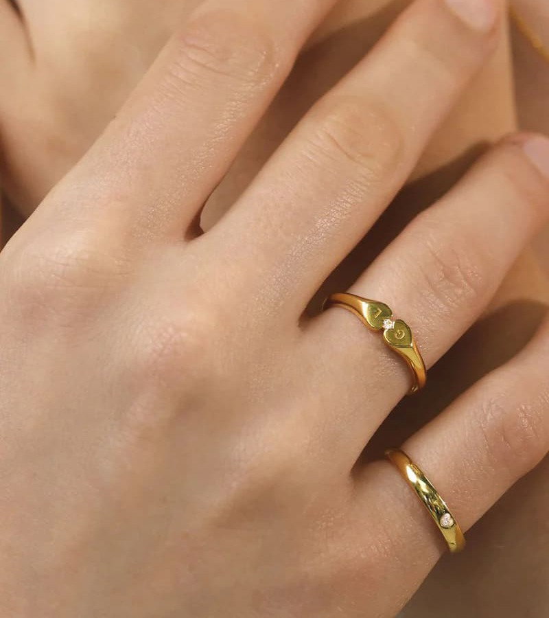 Heart Connection Ring - Gold