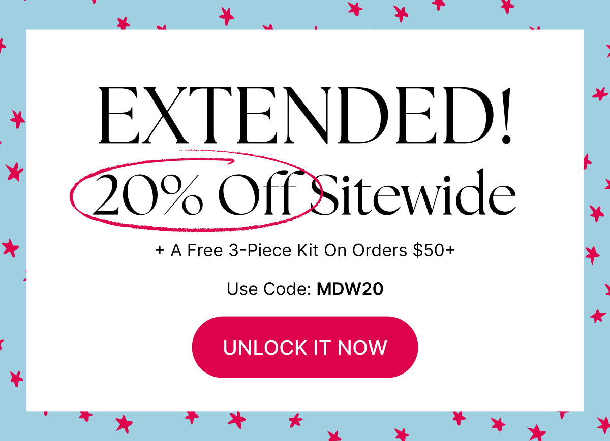 EXTENDED! 20% Off Sitewide. Use code: MDW20