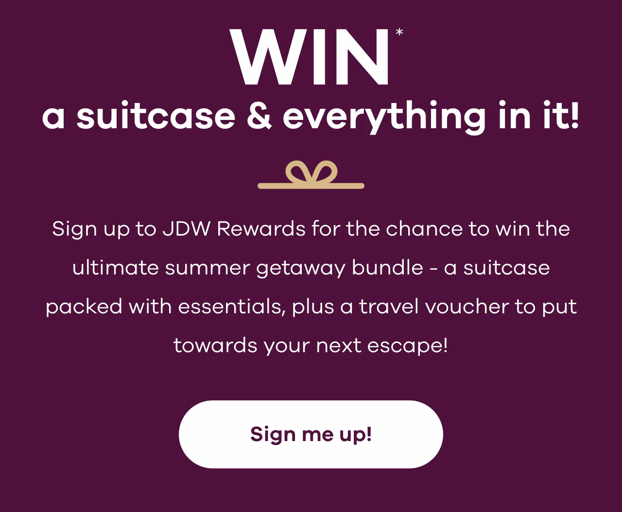 WIN a suitcase & everything in it!